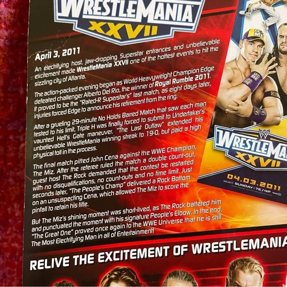 Wrestlemania XXVII John Cena Action Figure 2011 Atlanta NIB Toys R Us VINTAGE - Picture 11 of 11